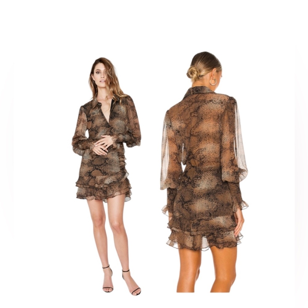 Bardot "Bessie" Snake Print Women Dress